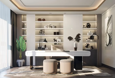 Modern study 3d model