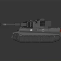 Detailed Gray Military Tank Model With Turret Cannon And Tracks