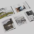 Elegant Open Books Magazines With Architectural Photography And Design Content Pages
