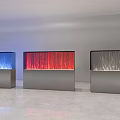 Colorful Decorative Lights in Blue Red White with Modern Display Cases for Interior Decoration