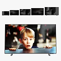 Smart Modern TV with Ultra Thin Bezel and High Definition 3d model