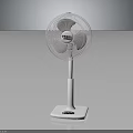Sharp White Electric Stand Fan With Modern Design And Stable Base 3d model