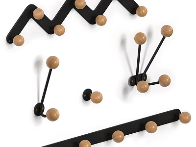 Modern coat rack hanger 3d model