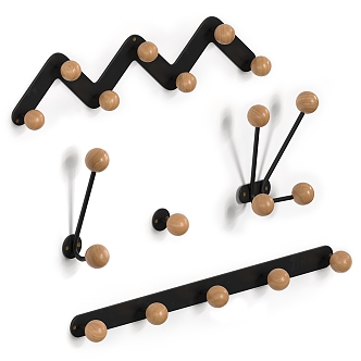 Modern coat rack hanger 3d model