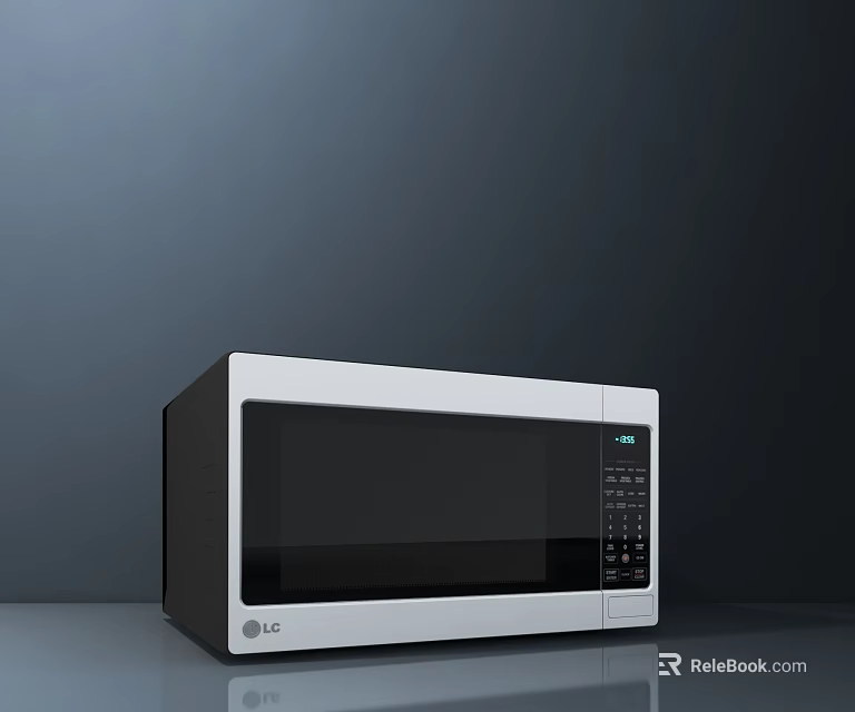 Sleek LG Microwave Oven With Digital Control Panel And LED Display Kitchen Appliance 3d model 