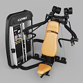 CYBEX Professional Chest Press Fitness Equipment With Orange Leather Seat And Sturdy Frame