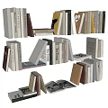 Stacked Books Collection Featuring Different Cover Designs And Open Pages 3d model