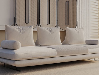 Three-seat sofa 3d model