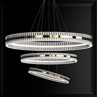 Light Luxury Crystal Chandelier 3d model