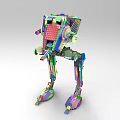 Colorful Building Blocks Robot With Complex Mechanical Structure And Creative Design