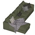 Modern Multiplayer Sofa Corner Sofa 3d model