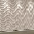 Light Neutral Wavy Textured Wall Panel Design For Modern Home Decor 3d model