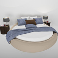 Modern Round Bed 3d model