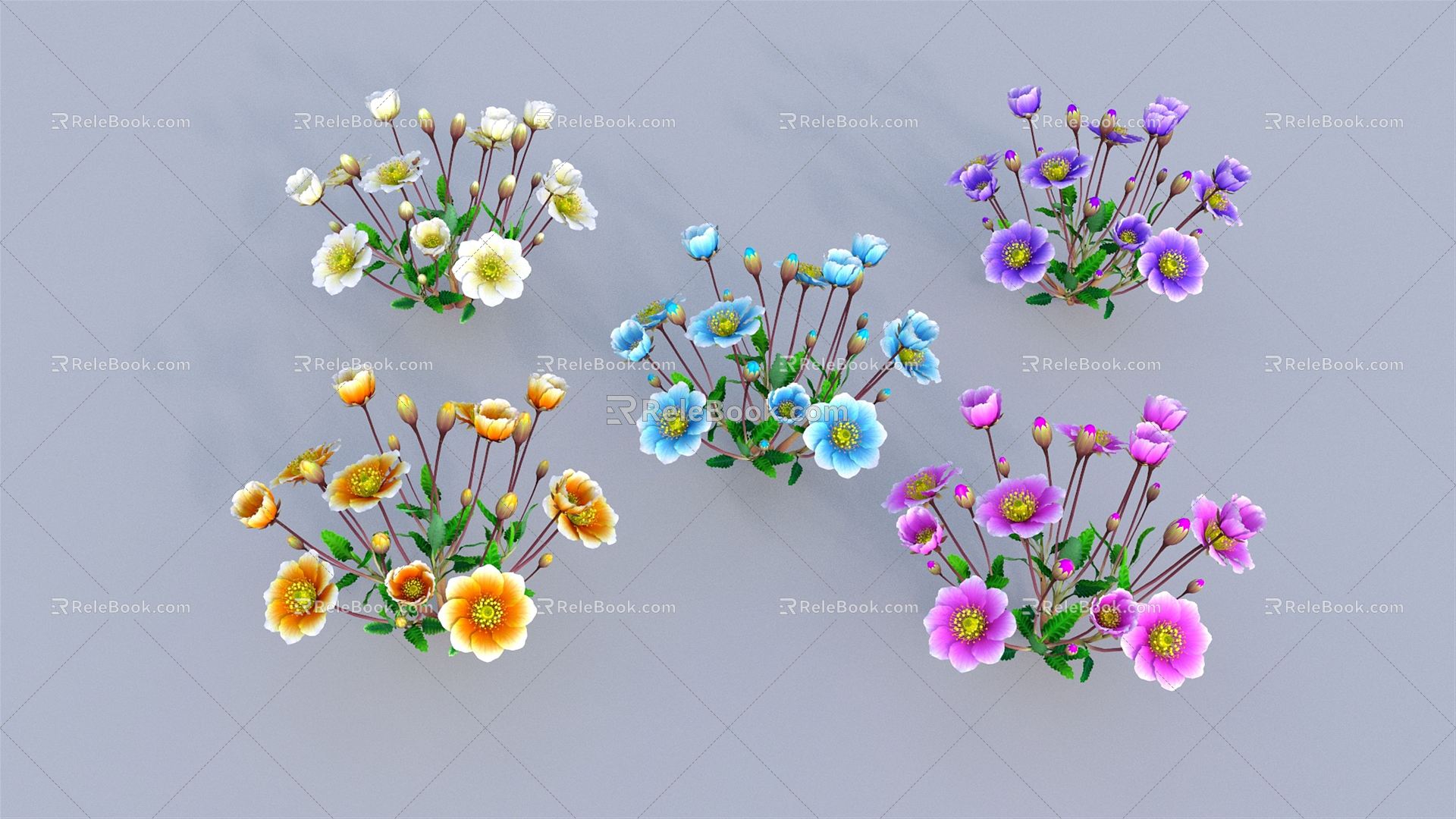 Modern Icelandic Flower Cactus Icelandic Flower 3d model