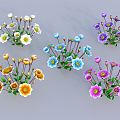 Modern Icelandic Flower Cactus Icelandic Flower 3d model