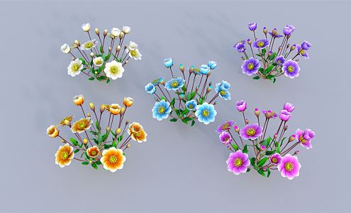 Modern Icelandic Flower Cactus Icelandic Flower 3d model