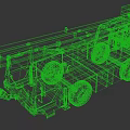 Yellow Crane Truck With Long Boom Cab And Large Tires For Construction Use