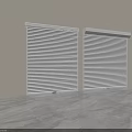 White Roller Shutters Installed On Light Wall With Smooth Gray Floor