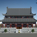 Chinese Ancient Architecture Guanyin Temple 3d model