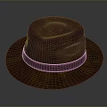 Classic Brown Fedora Hat Featuring Leather Band And Wide Brim Design