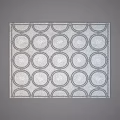Square Rug Featuring Circular Patterns In Beige And Gray For Modern Living Room Decor