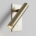 Modern Black Cylindrical Wall Light With Warm Glow And Metal Plate Design