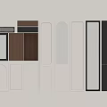 Various Wardrobe Door Designs Featuring Arched Flat Glass Paneled Styles And Colors