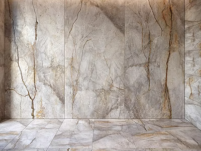 Decorative Marble Wall And Floor Components With Natural Cracked Stone Texture 3d model