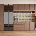 vintage cabinet medieval cabinet combination 3d model