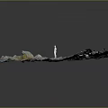 Realistic Wood and Stone Terrain Model With Natural Texture and Landscape Details