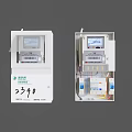 Industrial Control Panels With Digital Display 220V Power Supply And Internal Components 3d model