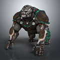 Industrial LOFT Robot Orangutan Mechanical King Kong Machine Science Fiction Gorilla 3d model