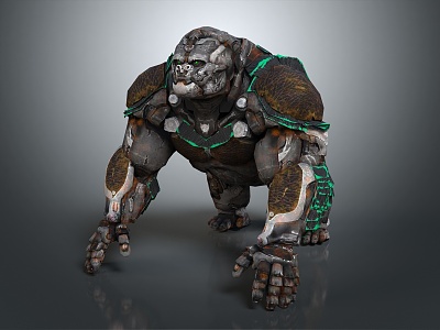 Industrial LOFT Robot Orangutan Mechanical King Kong Machine Science Fiction Gorilla 3d model