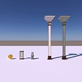 Chinese landscape lamp 3d model