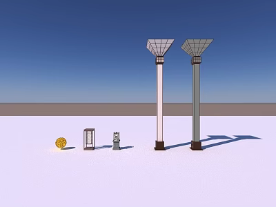 Chinese landscape lamp 3d model