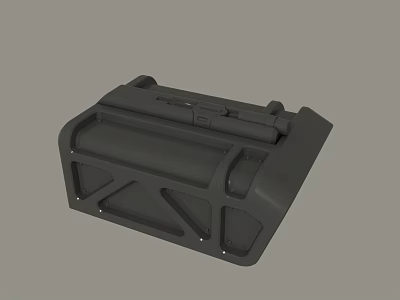 Black Industrial Mechanical Component With Structural Design And Geometric Features 3d model