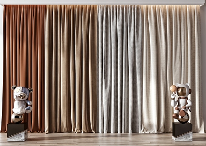 Modern Curtains 3d model