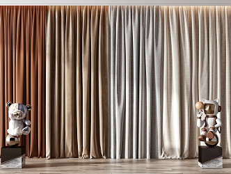 Modern Curtains 3d model