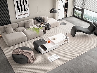 Modern Sofa Coffee Table Combination Sofa Coffee Table 3d model