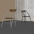 Modern Dining Chairs Wooden And Black With Metal Frames In Minimalist Interior