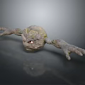 Game Movie Character Stone Like Floating Creature With Eyes Arms And Rough Grayish Brown Surface