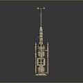 signal tower science fiction signal tower science fiction communication tower communication tower science fiction equipment science fiction facilities science fiction architecture 3d model