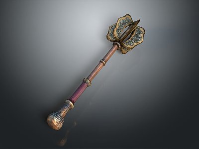 Scepter Ancient Scepter Walking stick Ancient walking stick 3d model