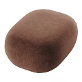 Fluffy Faux Fur Ottoman With Soft Surface And Multiple Color Options For Living Room