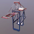 Crane tower crane tower crane wharf crane port crane wharf crane low face number low model simple model game video level super realistic 3d model