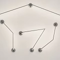 Modern Geometric Wall Lamps With Black Metal Arms And Minimalist Design