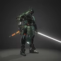 Samurai robot 3d model