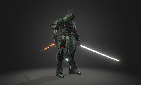 Samurai robot 3d model