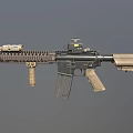Tactical Military Style Rifle With Scope Rail System Magazine And Grip For Combat Use