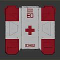 Red And White Essential Household First Aid Box With Red Cross Symbol Design
